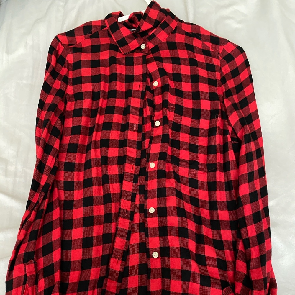 Red and black Buffalo check plaid flannel